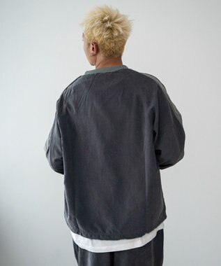 WEGO ミリタリーVネックラインプルオーバー ダークグレー