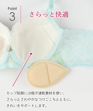 Wing ブラジャー 背中の段差をスムージング 脇高設計 胸ふっくら 【後ろ姿きれいブラ】 ブラ KB2721 ウイング／ワコール メロン