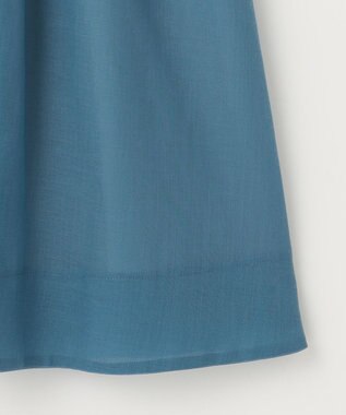 組曲 L 【洗える・シワになりにくい】カラーボイル シアーフレアスカート ダスティブルー系