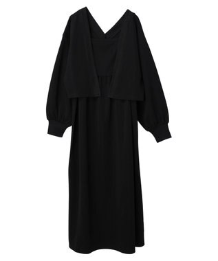 Green Parks ＳＥＴ２点　カーディガン＋ワンピース Black