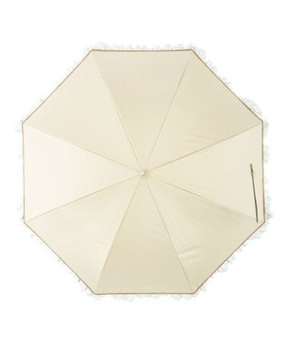 MOONBAT estaa 晴雨兼用 長傘 バイカラーフリル 日傘 遮光 遮熱 UV ベージュ