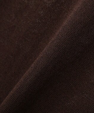 AMERICAN HOLIC 5分袖シアーVネックニットカーディガン Brown