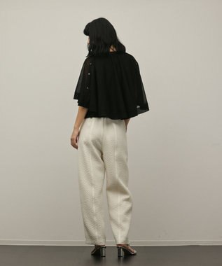 GRACE CONTINENTAL シアーケープニットカーディガン ブラック