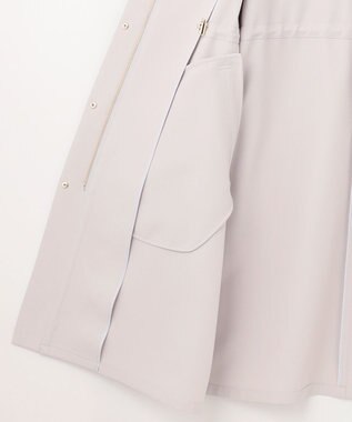 ANY SIS 【洗える】フーデットロング コート ライトグレー