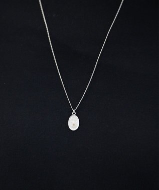 Pisceans オーバルメダイユネックレス マットシルバー