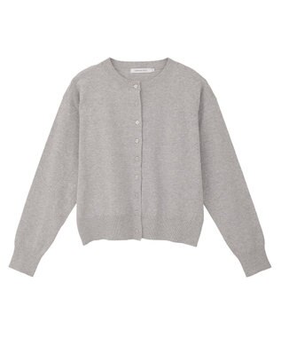 AMERICAN HOLIC コットンブレンドクルーネックカーディガン Gray Mixture