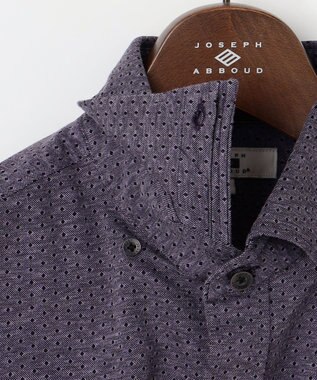 JOSEPH ABBOUD 【洗える】ドットジャガード ジャージー シャツ パープル系7