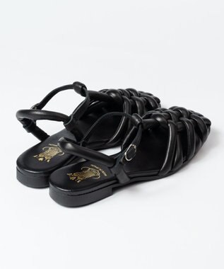 BONTRE 【BONTRE/ボントレ】グルカ風編み上げサンダル ブラック