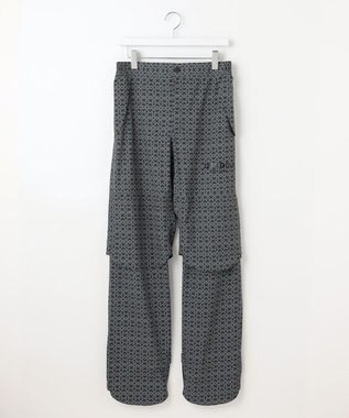 【MEN】モノグラム レインパンツ  2WAYストレッチ 透湿防水 防風 撥水 ポケッタブル