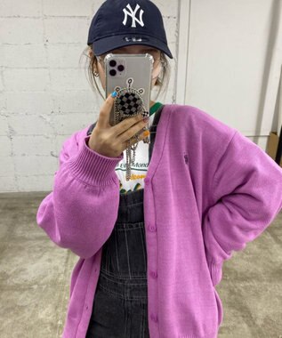 WEGO U.S POLO ASSN.カラーワンポイントカーディガン ピンク