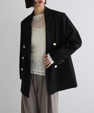 Green Parks ダブルテーラードジャケット Black