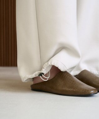 UNFILO L 【野呂佳代さん着用】BEAUTY FORM JERSEY イージーパンツ グレージュ