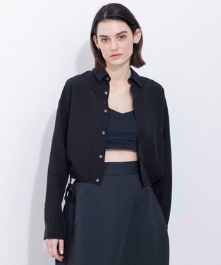 NAVE ストレッチポンチ クロップドキャミ ブラック系