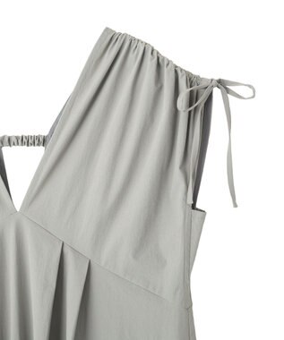 AMERICAN HOLIC 【マルチ機能】Vネックドロストショルダーワンピース Grayish Khaki