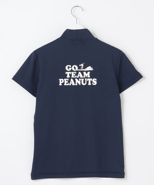 23区GOLF 【PEANUTS】【WOMEN】スヌーピーコラボ モックネックシャツ ネイビー系