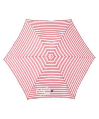 MOONBAT LANVIN en Bleu 折りたたみ傘 ボーダー レッド