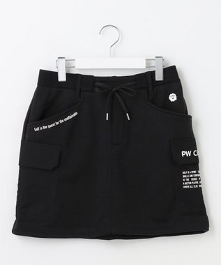 PW CIRCULUS 【WOMEN】裏毛カーゴスカート ブラック系