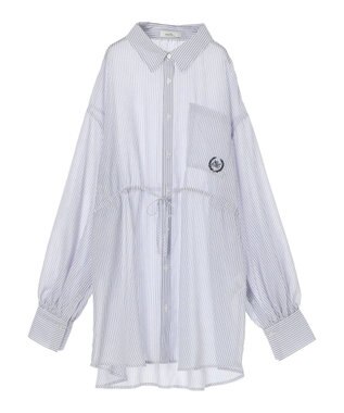 earth music&ecology ワンポイント刺繍ロングシャツ