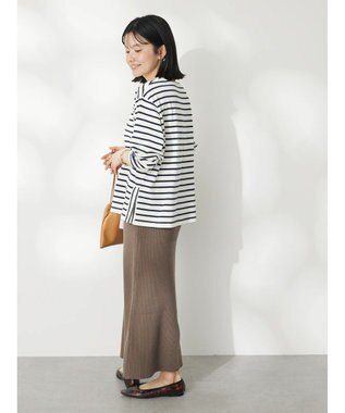 CRAFT STANDARD BOUTIQUE ボーダーサイドスリットプルオーバー Border Ivory