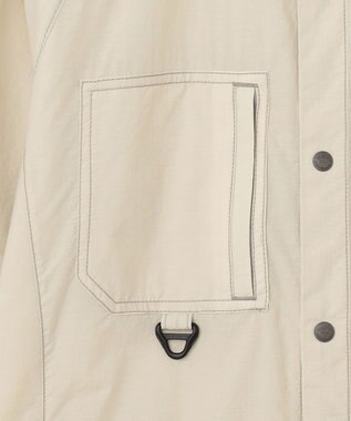 JOSEPH ABBOUD MOUNTAIN 【軽量/ECO撥水/ストレッチ/男女兼用】ライトワッシャー アウトドア 半袖 シャツ ライトグレー系