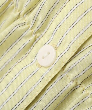 Green Parks シャーリングドロスト５分袖シャツ Lemon Yellow