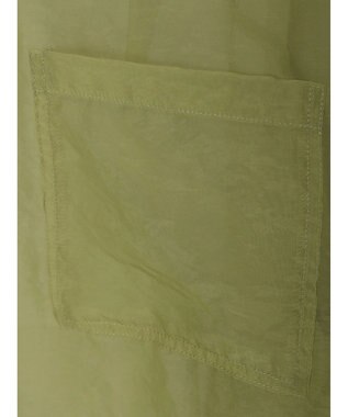 earth music&ecology ソデスリットクロップドシャツ Lime Green