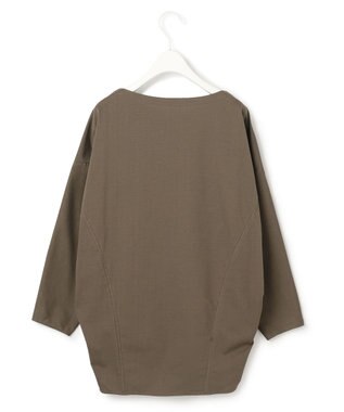 ICB 【洗える】タイプライタージャージー 8分袖ドルマンスリーブカットソー カーキ系