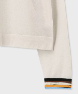 Paul Smith リブストライプ シアーカーディガン エクリュ