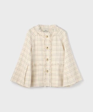 GRACE CONTINENTAL フレアスリーブツイードジャケット キナリ