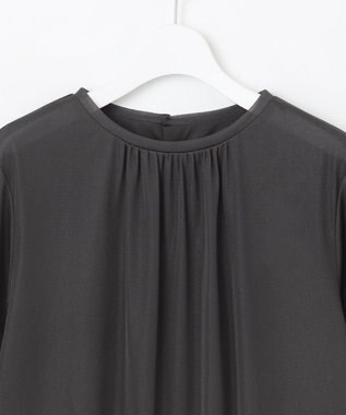 J.PRESS LADIES L シアーレイヤード タックスリーブ カットソー スレート系