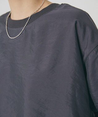 AMERICAN HOLIC オーガンジーレイヤードスウェットプルオーバー Charcoal Gray