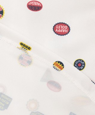 23区GOLF 【WOMEN】【UVケア/吸水速乾】マルチステッカープリント ポロシャツ ホワイト系5