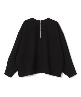 BEIGE， BROOM / スウェット風ライトフォルムプルオーバー Black