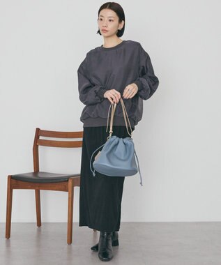 AMERICAN HOLIC オーガンジーレイヤードスウェットプルオーバー Charcoal Gray