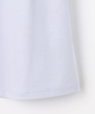 J.PRESS LADIES L 【洗える】プレーティングジャージー モックネックカットソー サックス系