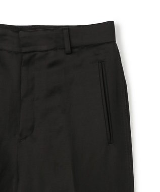 BEIGE， CASSITER / リネンブレンド サテンクロップドパンツ Black