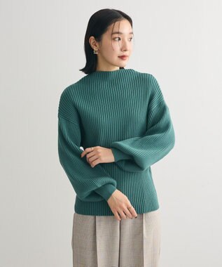 Green Parks ・ｓｗｉｎｇ　ｂｙ　ボトルネックカラーニット Green