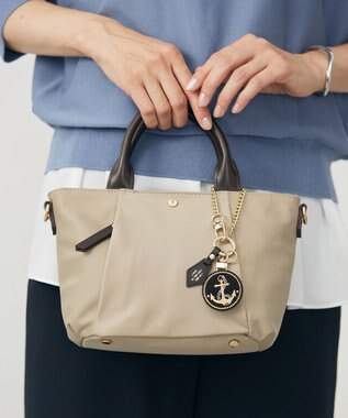 J.PRESS LADIES 【本革・2way】ワッペン バッグ チャーム イカリ系