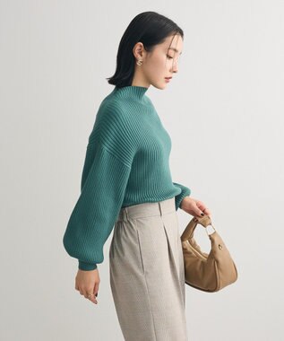 Green Parks ・ｓｗｉｎｇ　ｂｙ　ボトルネックカラーニット Green