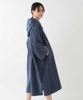 UCHINO エアリータッチ ポケット付サウナポンチョ ダークブルー