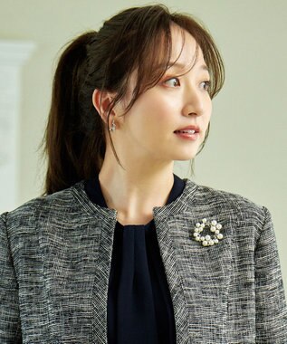 ANY サークルパールブローチ シルバー