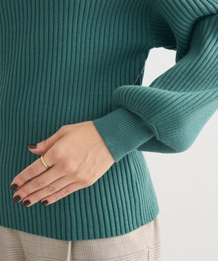 Green Parks ・ｓｗｉｎｇ　ｂｙ　ボトルネックカラーニット Green