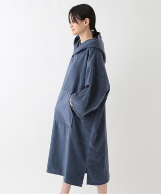 UCHINO エアリータッチ ポケット付サウナポンチョ ダークブルー