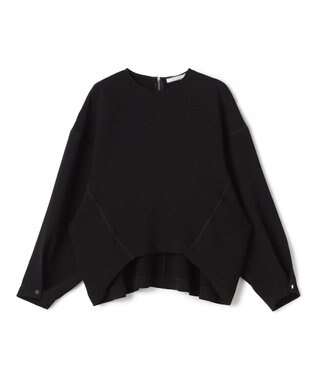 BEIGE， BROOM / スウェット風ライトフォルムプルオーバー Black