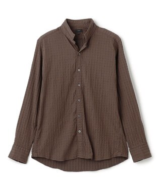 JOSEPH HOMME トリックジャガード　ウイングカラーシャツ キャメル系
