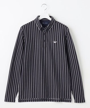 23区GOLF 【MEN】ストライプ 長袖シャツ ネイビー系2