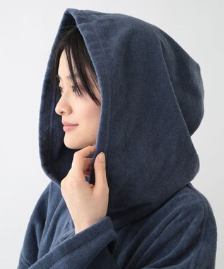 UCHINO エアリータッチ ポケット付サウナポンチョ ダークブルー