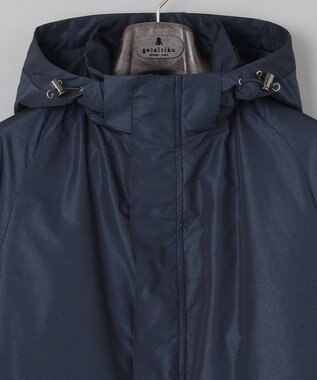 GOTAIRIKU 【ビジネスで着用可】メランジシャンブレー フーデッドブルゾン ネイビー系