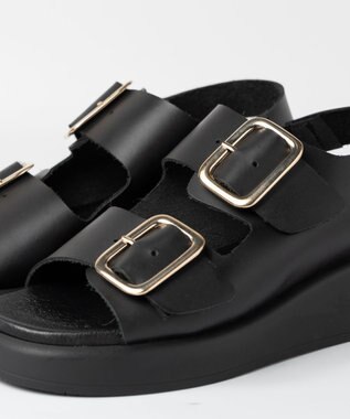 BONTRE 【BONTRE/ボントレ】厚底ダブルベルトサンダル/40353-US ブラック