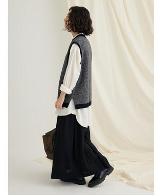 CRAFT STANDARD BOUTIQUE リンクス編みニットベスト Black